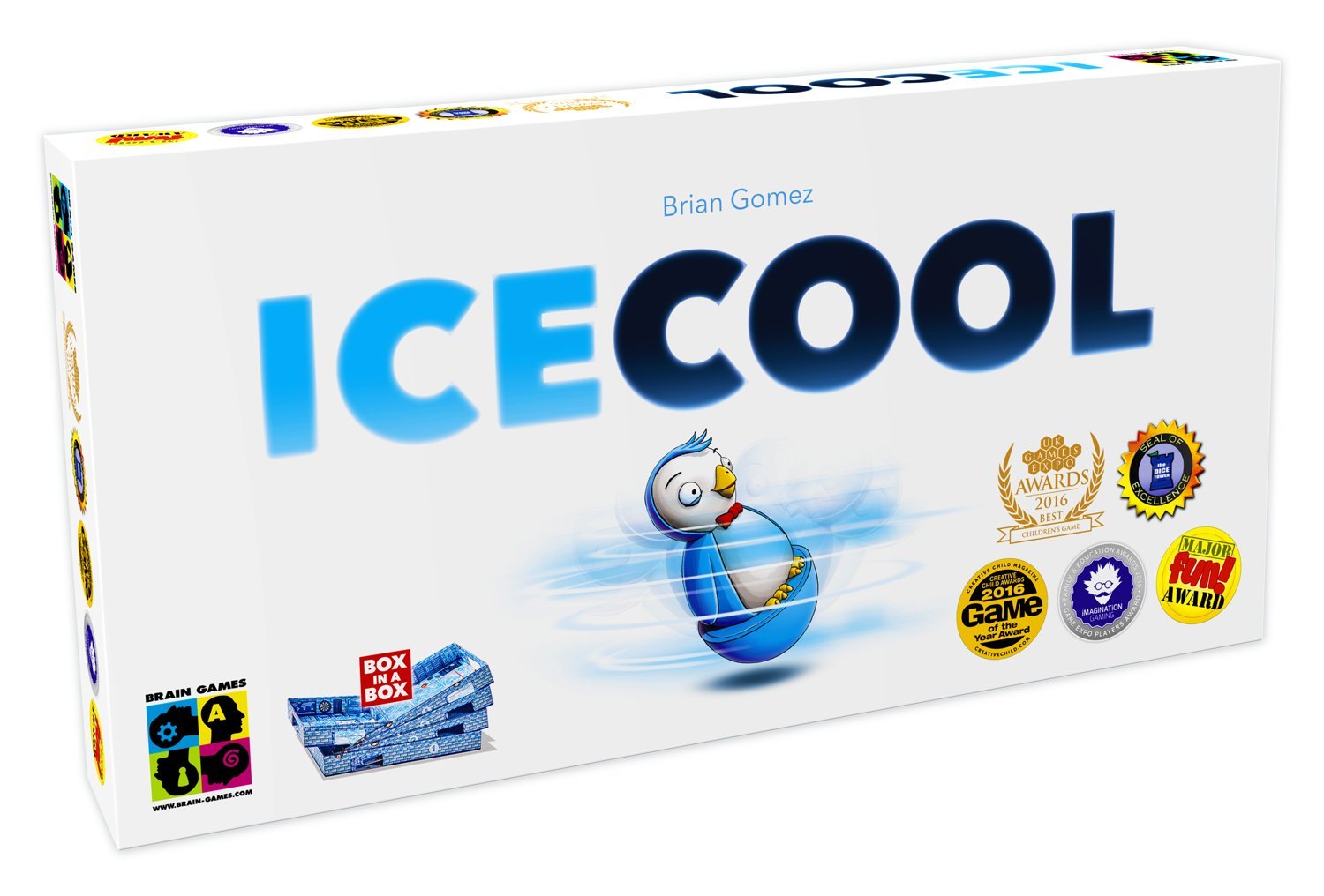 Brain Games: ICECOOL, A Fast & Fun Penguin Flicking Strategy Board Game, A Family Fun Game Everyone is Sure to Enjoy, For Ages 6