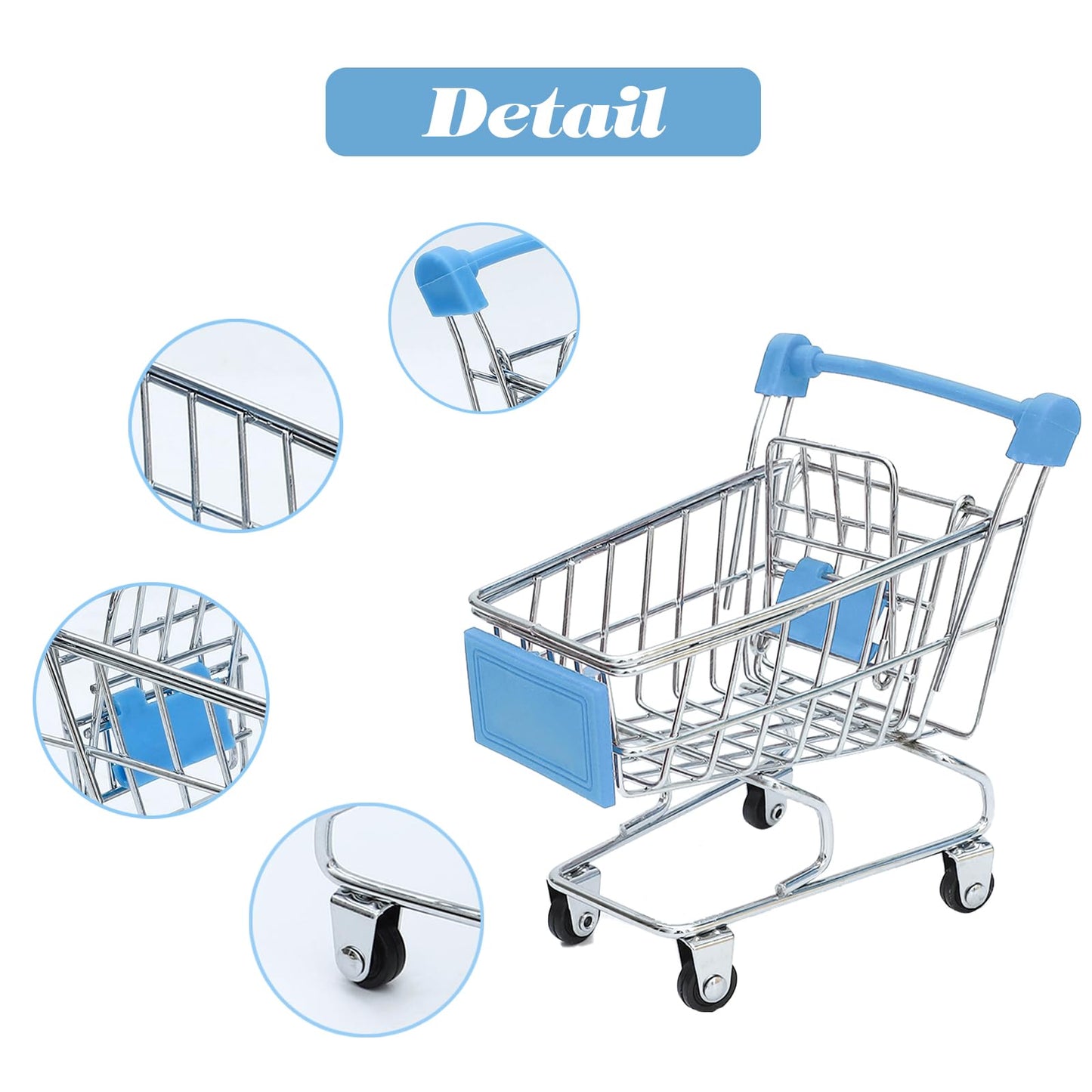 Onest 105 Pieces Miniature Dollhouse Accessories Mini Shopping Cart Basket With Food Drink Bottle And Others For Dollhouse Kitch