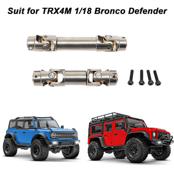 XSYGO Drive Shaft Stainless Steel Front Rear Center Driveshafts for 1/18th TRX4M Defender Bronco RC Crawler Car Upgrades