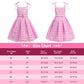Addacos Girls Princess Costume Halloween Dress Up From Doll Movie With Accessories (Pink, 120 (5-6T))