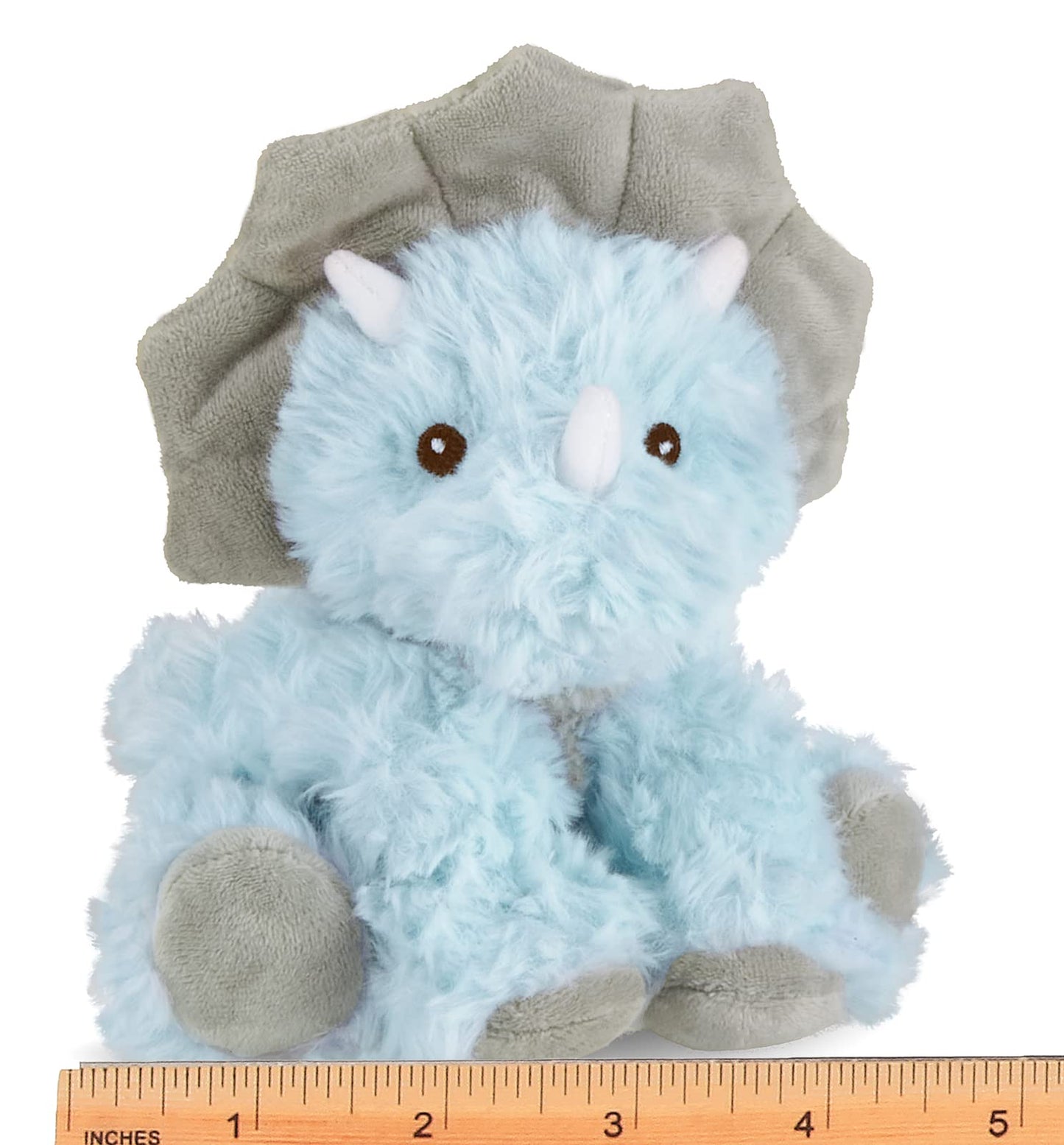Bearington Lil' Tracer Plush Stuffed Animal Dinosaur With Rattle, 5 Inch