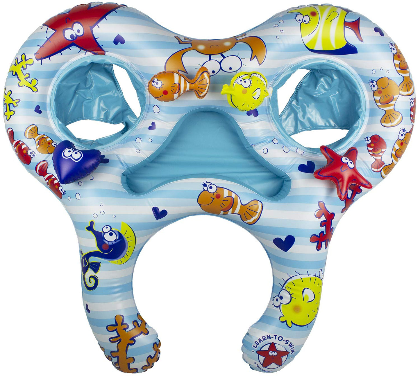 Poolmaster Pool Baby Rider for 2 Kids, 43" x 46.5", Multicolor, Durable Plastic, Model 81544