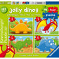 Ravensburger My First Puzzle Jolly Dinos - 2, 3, 4 & 5 Piece Jigsaw Puzzle for Kids, Unique Cardboard, Multi Color, Model 7289
