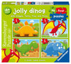 Ravensburger My First Puzzle Jolly Dinos - 2, 3, 4 & 5 Piece Jigsaw Puzzle for Kids, Unique Cardboard, Multi Color, Model 7289