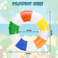 Whaline 4Pcs Rainbow Color Inflatable Swimming Float Toy Striped Swim Ring Fun Print Pool Lounger Tube for Teen Boy Girl Summer Swimming Beach Party  22.8 Inch