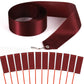 HiUnicorn 12PCS Burgundy Dance Ribbon Streamer Wands, Satin Silk, Rainbow Colors, Kids Graduation Party Decoration, Model HI-RIBBONS-01