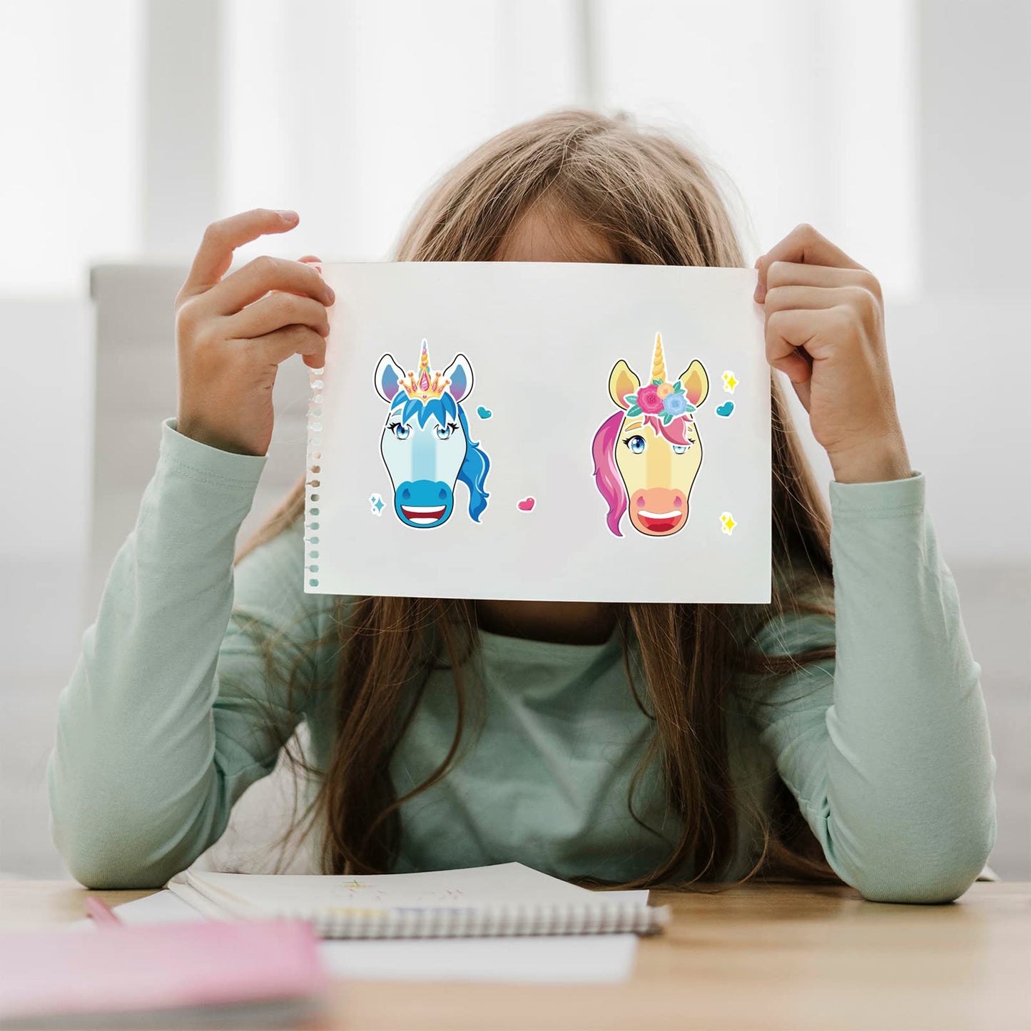24 Sheets Unicorns Make A Face Sticker Sheets For Kids Todders Activities, Make Your Own Stickers For Kids Birthday Party Favor