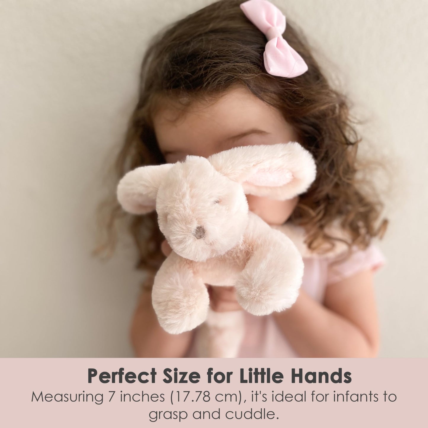 MON AMI Rosie The Bunny Stuffed Animal - 13    Pink, Soft & Cuddly, Huggable Rabbit Plush Toy, Nursery D  cor, Great for Kids of