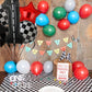 Race Car Birthday Balloons 40 Inch Racetrack Number Balloon 1 Black Baby Shower Boys 1St Birthday Race Car Theme Party Decor Sup