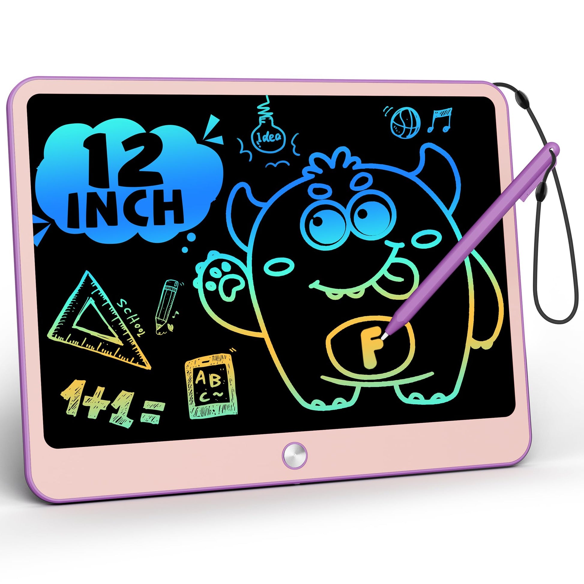 Tekfun Kids Toys Gifts For 3+ Years Old Boys Girls Toddler, 12Inch Lcd Writing Tablet Erasable Drawing Tablet Writing Pads, Kids