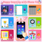 Kids Smart Phone for Girls, Birthday Gifts for Kids Age 3-12, Toddler Smart Phone Learning Educational Toy Pretend Play Phones w