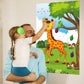 Pin The Tail On The Giraffe Game Birthday Party Games For Kids 4-8 Safari Party Supplies Wild Animal Classroom Party Decorations, Large Pin The Tail Game Poster With 56 Tail Stickers