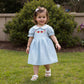 Toddler Girl Back To School Clothes Embroidery Smocked Dress Doll Collar Sundress First Day Of Pre Kindergarten Outfit (Apple Pe