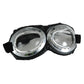 elope Mens Aviator Retro Vintage Steampunk Costume Goggles Silver & Black Halloween Costume Accessory