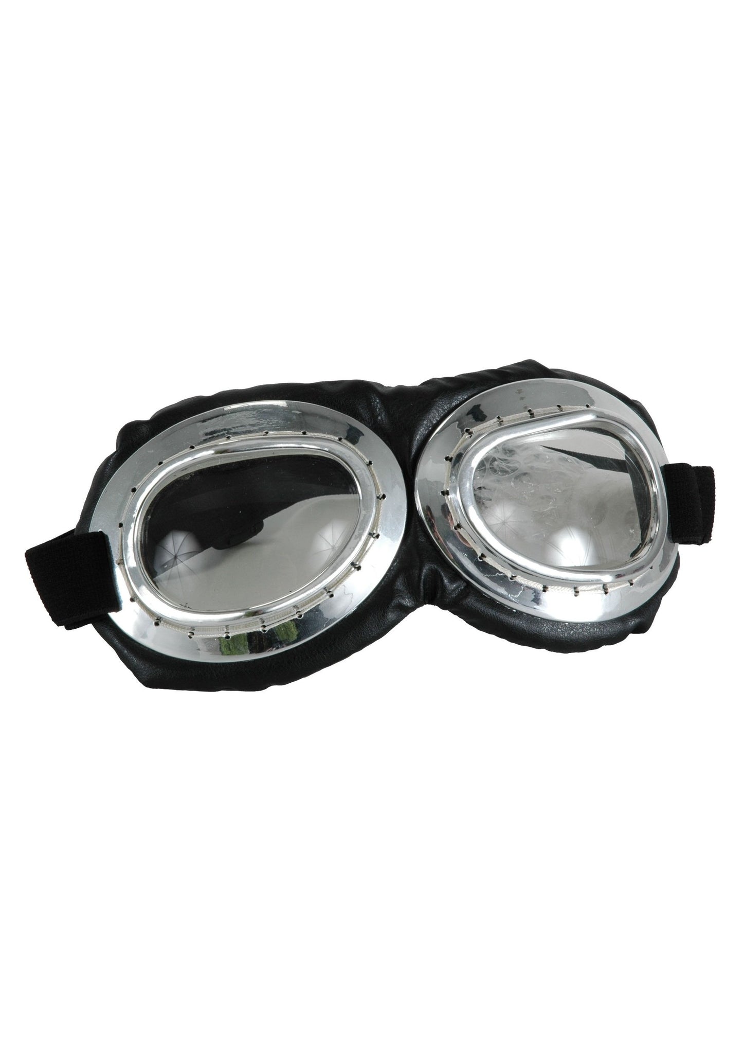 elope Mens Aviator Retro Vintage Steampunk Costume Goggles Silver & Black Halloween Costume Accessory