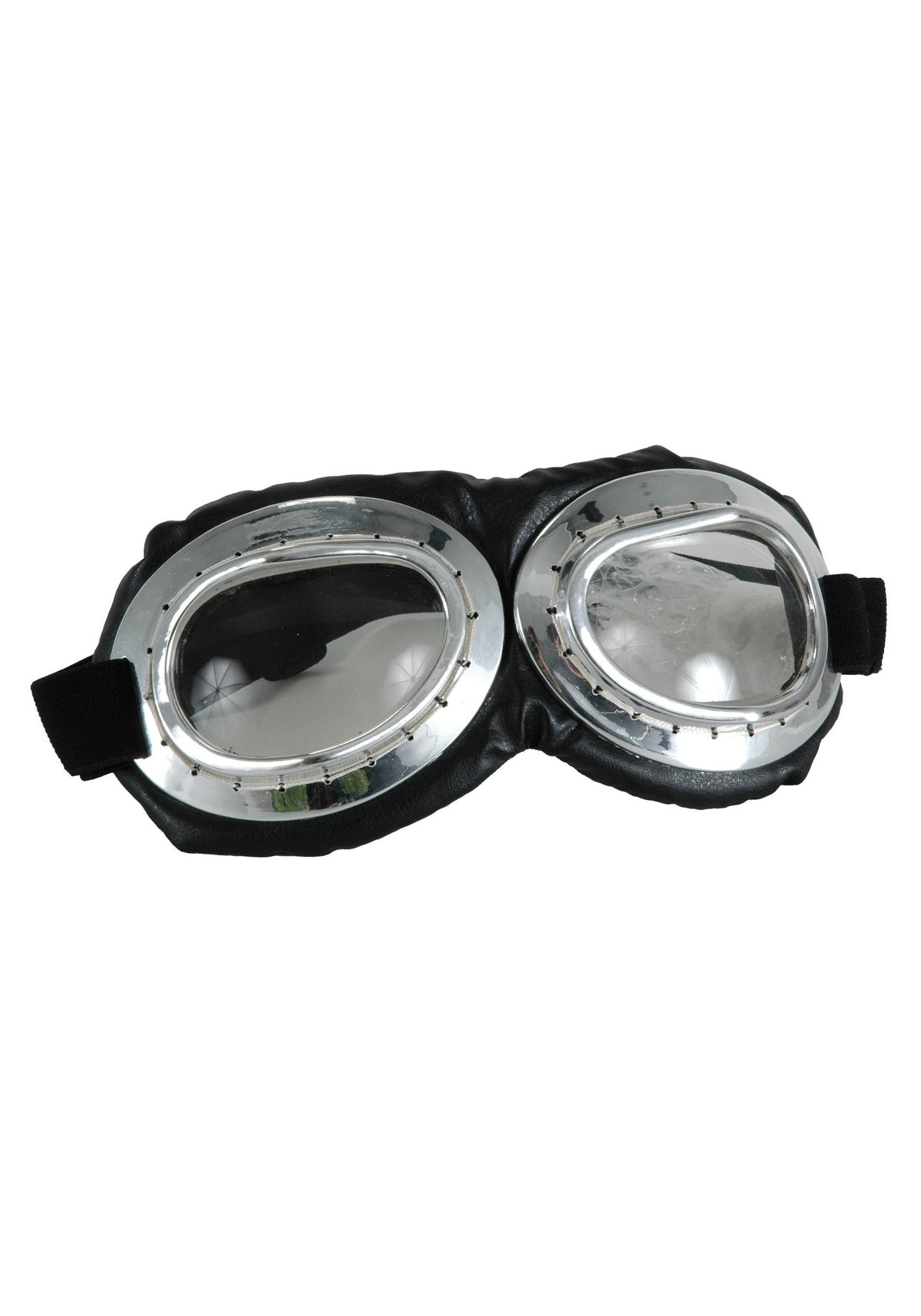 elope Mens Aviator Retro Vintage Steampunk Costume Goggles Silver & Black Halloween Costume Accessory