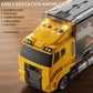 TEMI Construction Truck Toy Set with Play Mat, Carrier Truck Toys for Kids Toddlers, Die-Cast Metal Toy Car Set, Truck Car Kids