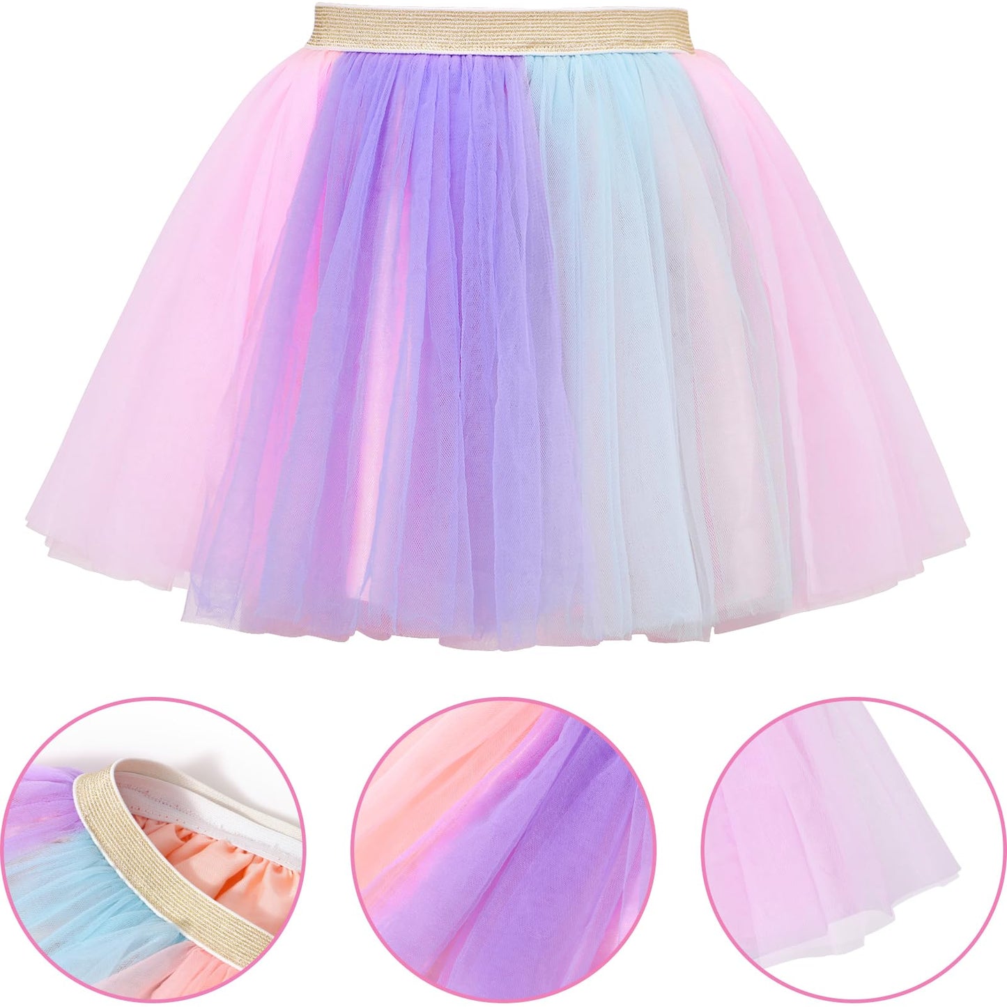 Tacobear Unicorn Costume For Girls With Fluffy Gloves, Furry Leg Warmers, Tutu Skirt, Horn Headband, Halloween Birthday Gift Toy Dress Up Clothes Outfit Unicorn Dresses For Little Girls 4 5 6 7 8