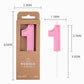 PHD CAKE Pink Number Birthday Candles - 2.76 Inch Luxe Synthetic Wax, 1 Number for Party Celebrations