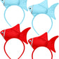 Luces Red And Blue Fish Headbands, Cute Kids Fish Styles Headbands, Fish Costume Accessories Dress Up Party Favors Supplies