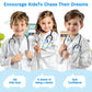 Riorand Kids' Doctor Lab Coat Costume With Accessories Role Play For Boys Girls Playset Nurse Costume Age 3-12 (White, M-130Cm/6-7Y)