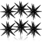 6PCS Star Balloons, 22Inch Large Black Star Balloon Explosion Foil Balloons Cone Spike Balloon for Birthday Graduation Wedding A