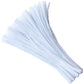 Carykon 100 PCS Fuzzy Chenille Stems Pipe Cleaners for Arts and Crafts (White)