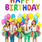 TONIFUL 7 Color Rainbow Happy Birthday Balloons Banner, 16 Inches Colorful Mylar Foil Letter Sign Balloons Banner Bunting for Gi