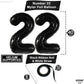 Katchon, 22 Balloon Number Black - 40 Inch, 22 Number Balloons | Black 22 Balloons For 22 Birthday Decorations For Men | Number 22 Balloons | 22 Black Balloons For 22 Birthday Decorations For Women