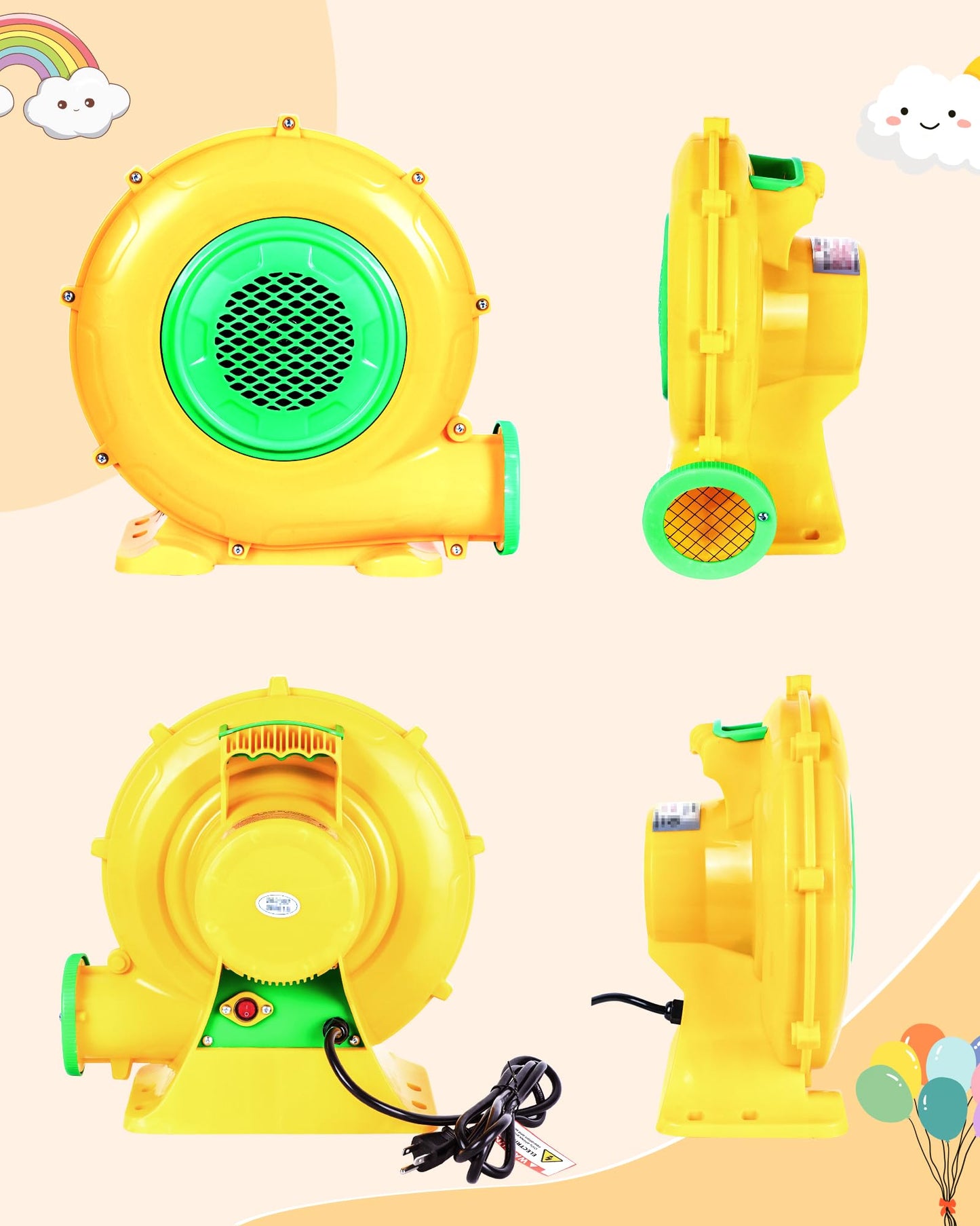 Step4Fun Bounce House Air Blower For Inflatables, 680 Watt Etl Certified Electric Blower, Perfect For Inflatable Bounce House Wa