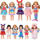 Sotogo 11 Sets American Wellie Doll Clothes Outfits Dresses Pajamas Swimsuit, Girl Wishers Doll Clothes Fit For 14 To 14.5 Inch Dolls