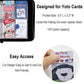 Thisness Yoto Card Binder Case, 120 Cards Capacity, Blue Smile Zipper Organizer for Yoto Player & Mini Cards