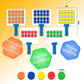 Quilinz Magnetic Ten Frame Set - 5 Dry Erase Paddles & 150 Math Counters, Math Manipulatives for Kids, Red/Orange/Yellow/Green/Blue, EVA