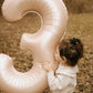 Light Brown 3 Balloon, Tan Number Balloons 40 Inch, Beige 3Rd Birthday Decorations For Kids Girls Boys, Men Women Sandy Brown Pa