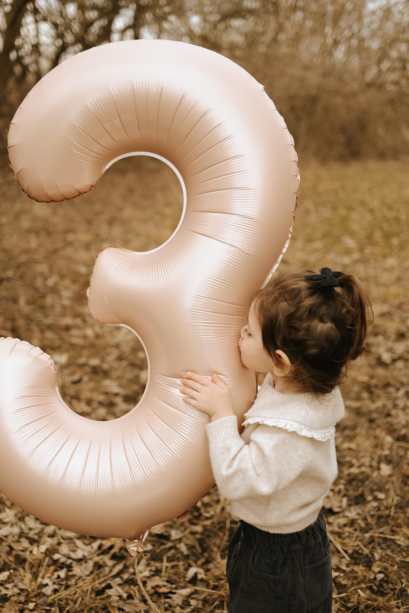 Light Brown 3 Balloon, Tan Number Balloons 40 Inch, Beige 3Rd Birthday Decorations For Kids Girls Boys, Men Women Sandy Brown Pa