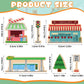 35 PCS Wooden City Play Set Wood Blocks Town Buildings Street Traffic Signs Cars Trees Pretend Play Toys for Play Mats Preschool