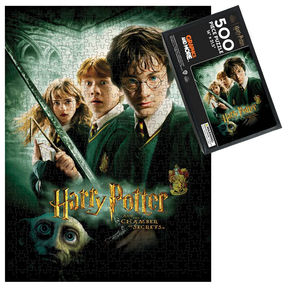 Harry Potter Chamber Of Secrets 500 Piece Jigsaw Puzzle For Adults, 16' L X 21.5' W