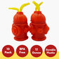 Fire Hydrant Straw Cups With Lids (10 Pack) 12oz - for Paw Dog Party Supplies, Firefighter Birthday Party Favors, Fireman Party
