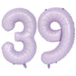 40 In Matte Purple Number Balloons Helium Foil Mylar Balloon Birthday Party Banquet Decoration Digital 39