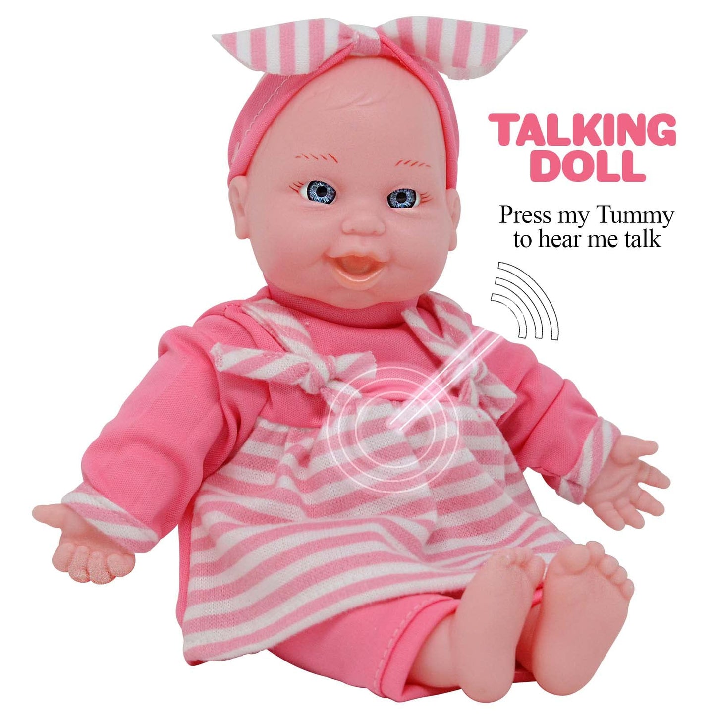 12 Inch Baby Dolls For 3 Year Old Girls - Soft Body Interactive Baby Doll That Can Talk, Cry, Sing And Laugh - Makes Cute Gibber