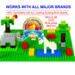 Brickyard Building Blocks Lego Compatible Baseplate - Pack Of 4 Large 10 X 10 Inch Base Plates For Toy Bricks, Stem Activities &