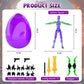 Memogizz T13 Action Figure Set, Pre-Filled Easter Egg With 3D Printed Toy, Easter Basket Stuffers For Adults, 1Pack, Purplegreen