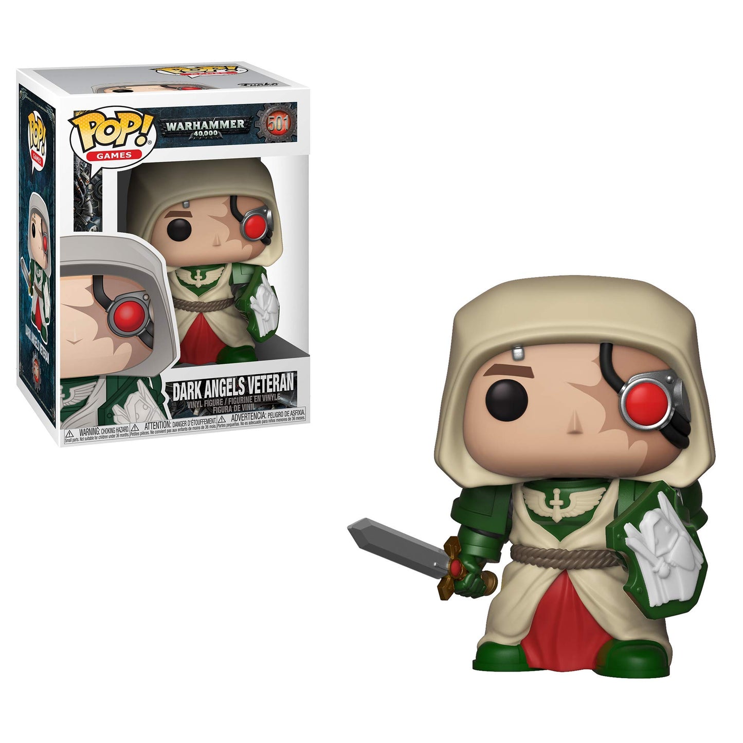 Funko Pop! Games: Warhammer 40, 000 - Dark Angel Veteran, Multicolor