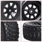 GoHobby Pre-Glued RC SC Tires Wheels for Traxxas Slash 2WD Vxl 4x4 Redcat Blackout XTE TR10, Losi 22S SCT RC Short Course Truck