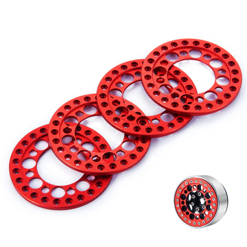 Zolikar Aluminum Alloy 1.9 Beadlock Wheel Rings Replacement Rings 4Pcs For 1/10 Scale Scx10 1.9 Beadlock Wheels Upgrades Rc Craw