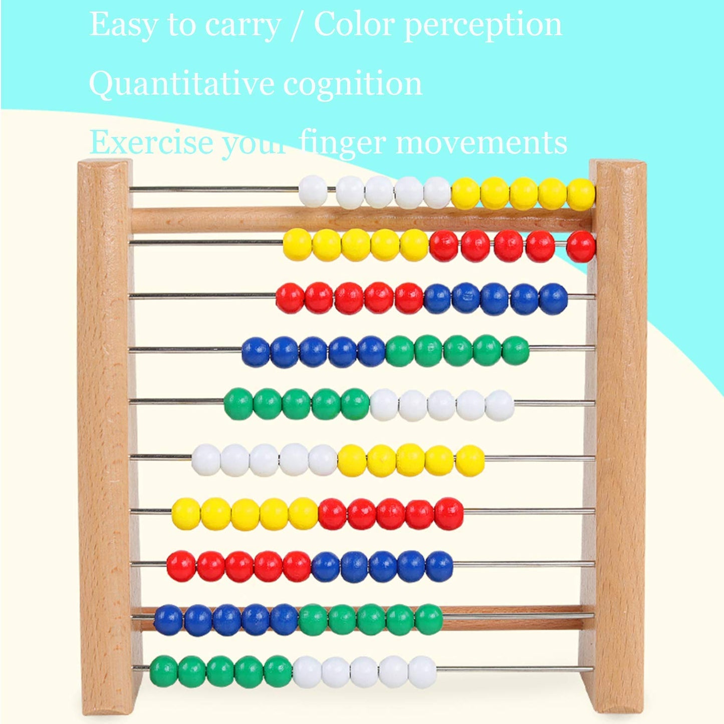 Artist Unknown Abacus For Kids Math Preschool Number Learning Classic Wooden Toy Developmental Toy Wooden Beads 8 Extension Acti
