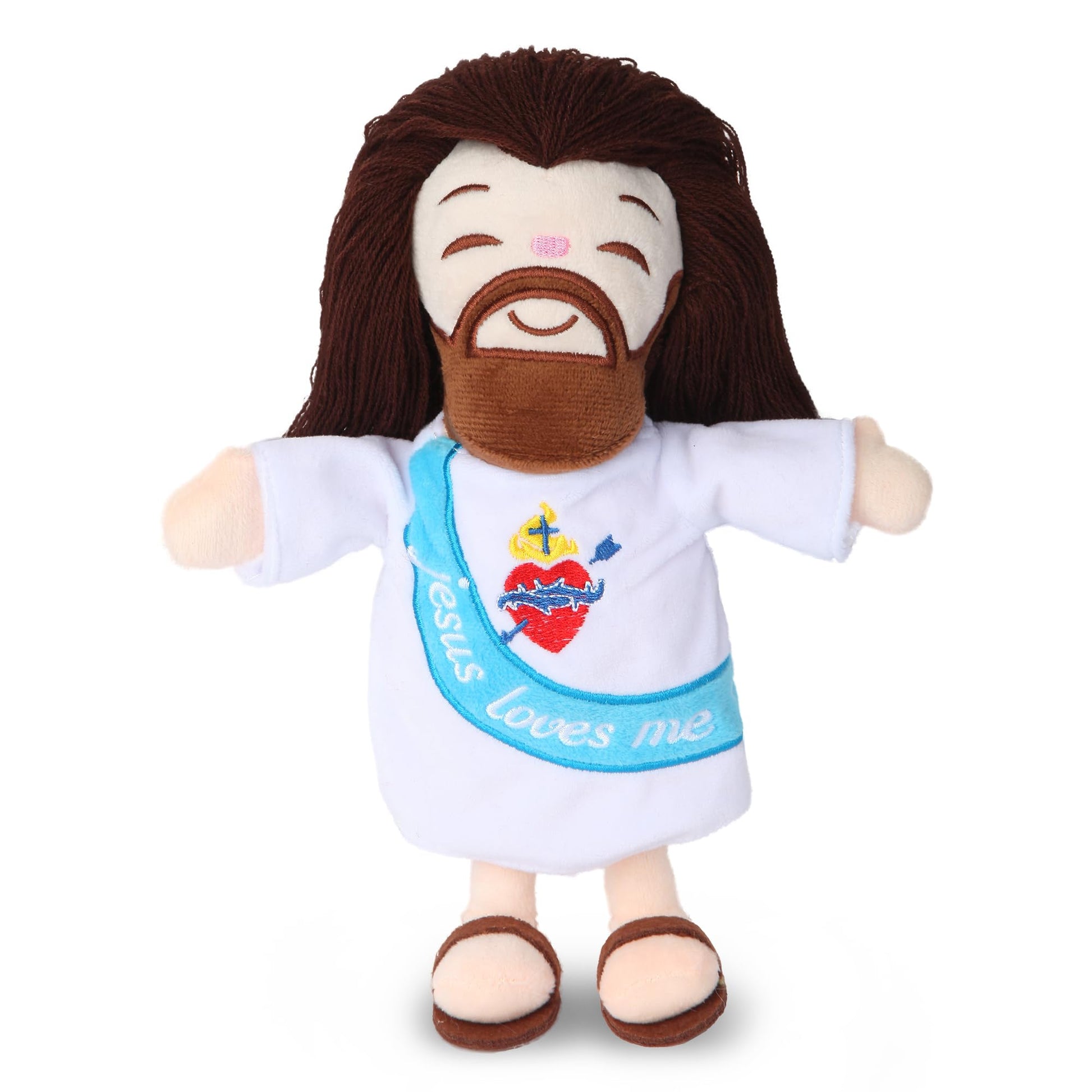 Numyawl Jesus Plush Doll, Stuffed Jesus Plushie With Jesus Loves Me, Christian Easter Gifts For Kids - 10 Inch Religious Christi