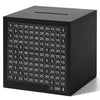 HCHANGEN Wooden Savings Challenge Box for Adults Kids, Wood Coin Piggy Bnak, Must Break to Open Money Box with Counter (Black, 4