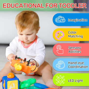 Blackma Montessori Busy Board, Baby & Toddler Toys For 1-3 Years Old, Baby Sensory Board, Sensory Educational Toys For Toddler C