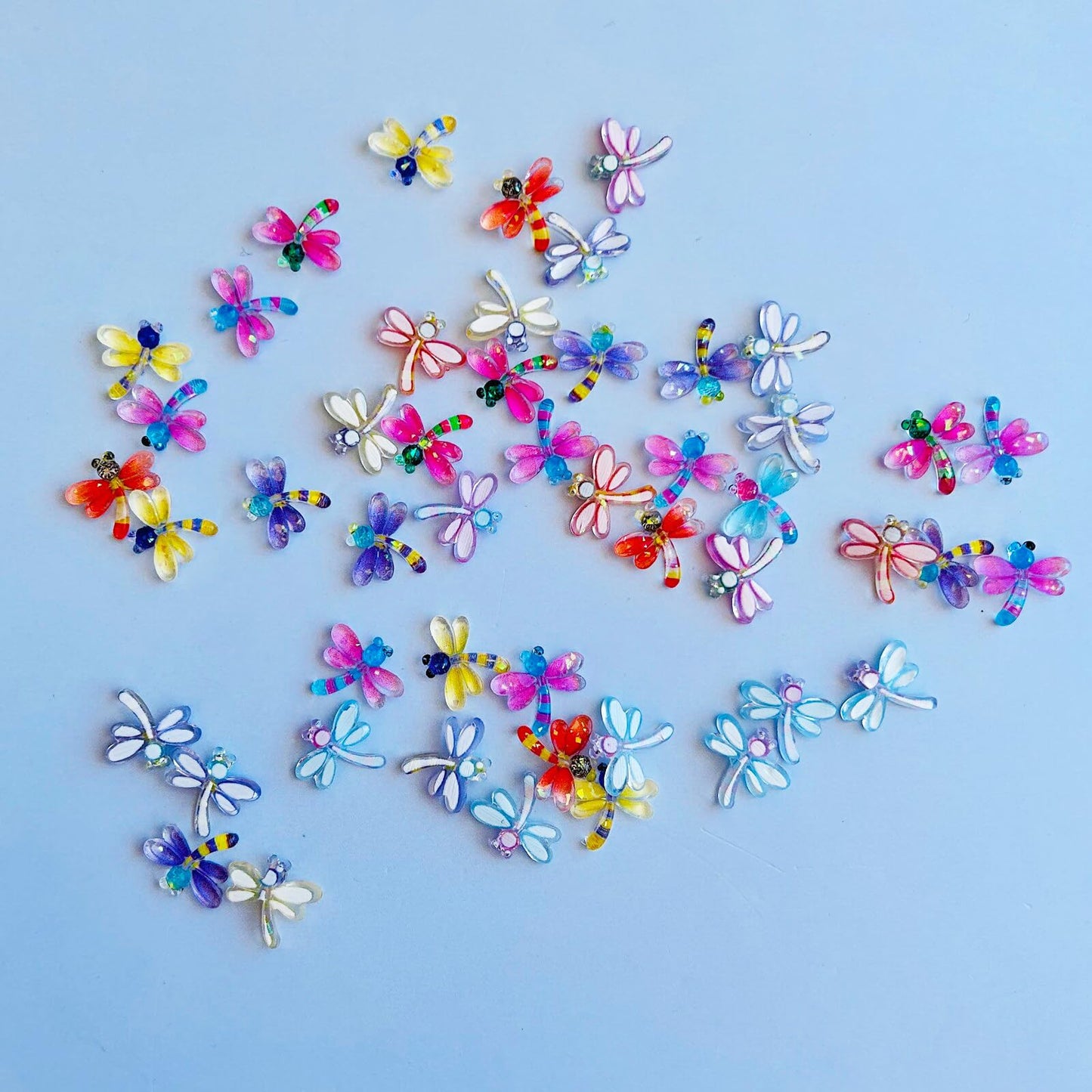 Micro Resin Dragonflies, Dollhouse Miniature Tiny Colorful Butterflies, Terrarium Fairy Garden Cartoon Dragonfly, Mini Micro Lan